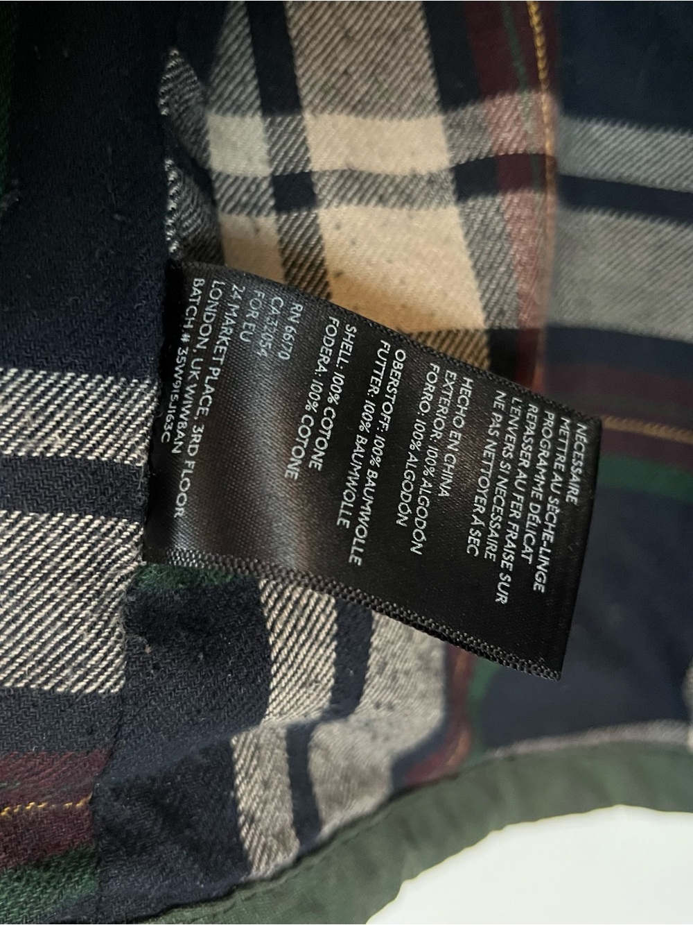The British Millerain Co Ltd - Olive Green field coat with Black Corduroy Collar - Picture 6 of 8